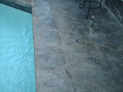 thin stamped overlay pool deck