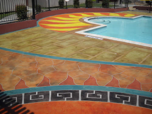 Concrete Overlay, pool deck San Antonio, TX