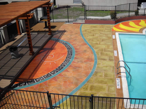 Concrete resurfacing pool deck San Antonio, TX