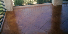 acid stained patio
