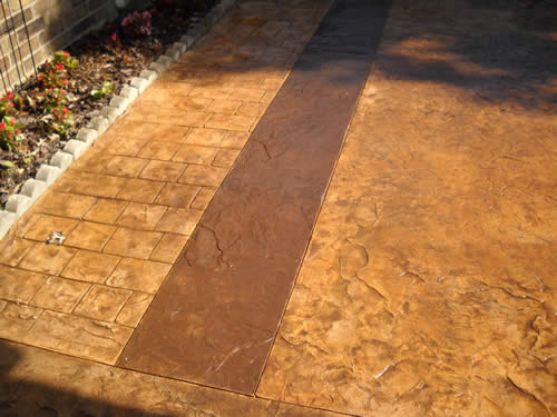 thin stamped overlay back patio Plano, TX