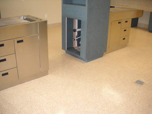 faux finish on concrete overlay