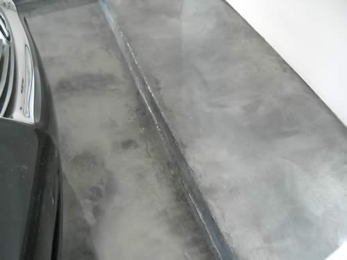 garage floor with concrete overlay & epoxy coating Keller, TX