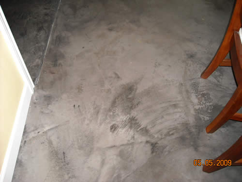 concrete overlay with gray pigments